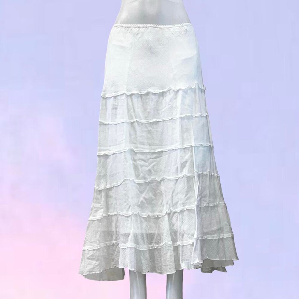 Vintage 90s y2k cotton tiered fairy skirt